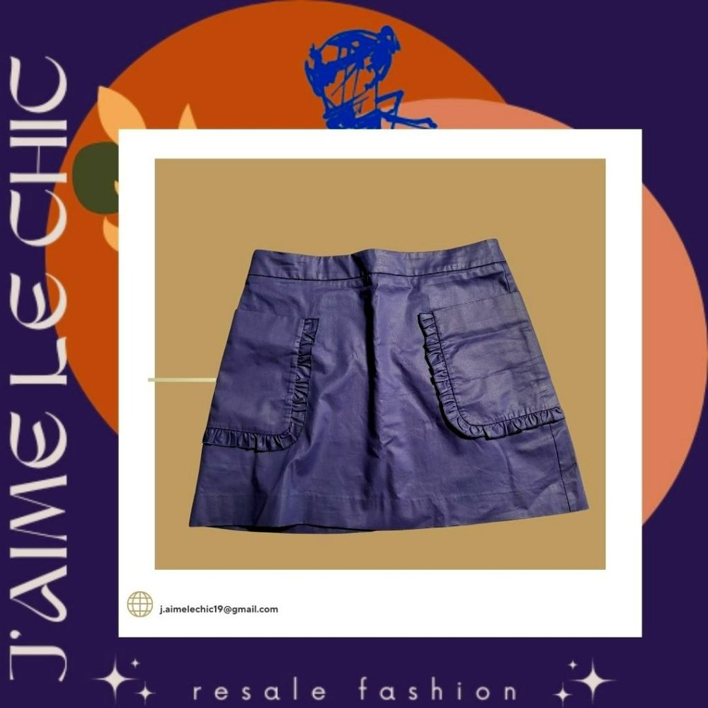 MANGO Navy Blue with Large Two Front Fashion Pockets Skirt